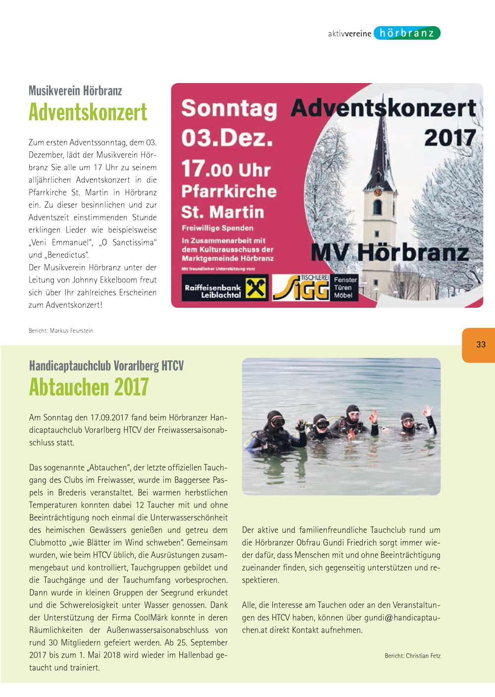 Hörbranz Aktiv November 2017